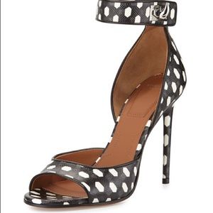 Givenchy polka-dot leather shark lock sandal